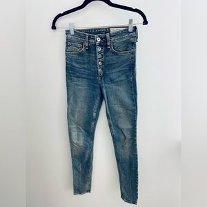 Rag & bone, high waisted, button fly, 24.